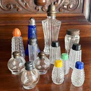 Vintage Collection of Glass Salt Shakers